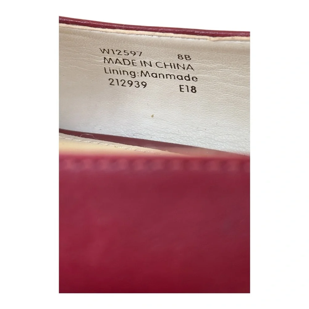 Cole Haan Leela Skimmer Red Leather Flat Size 8B - Picture 15 of 15